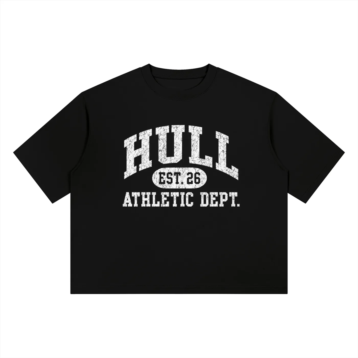 Black HULL Premium Heavyweight Athletic Dept. Boxy Tee