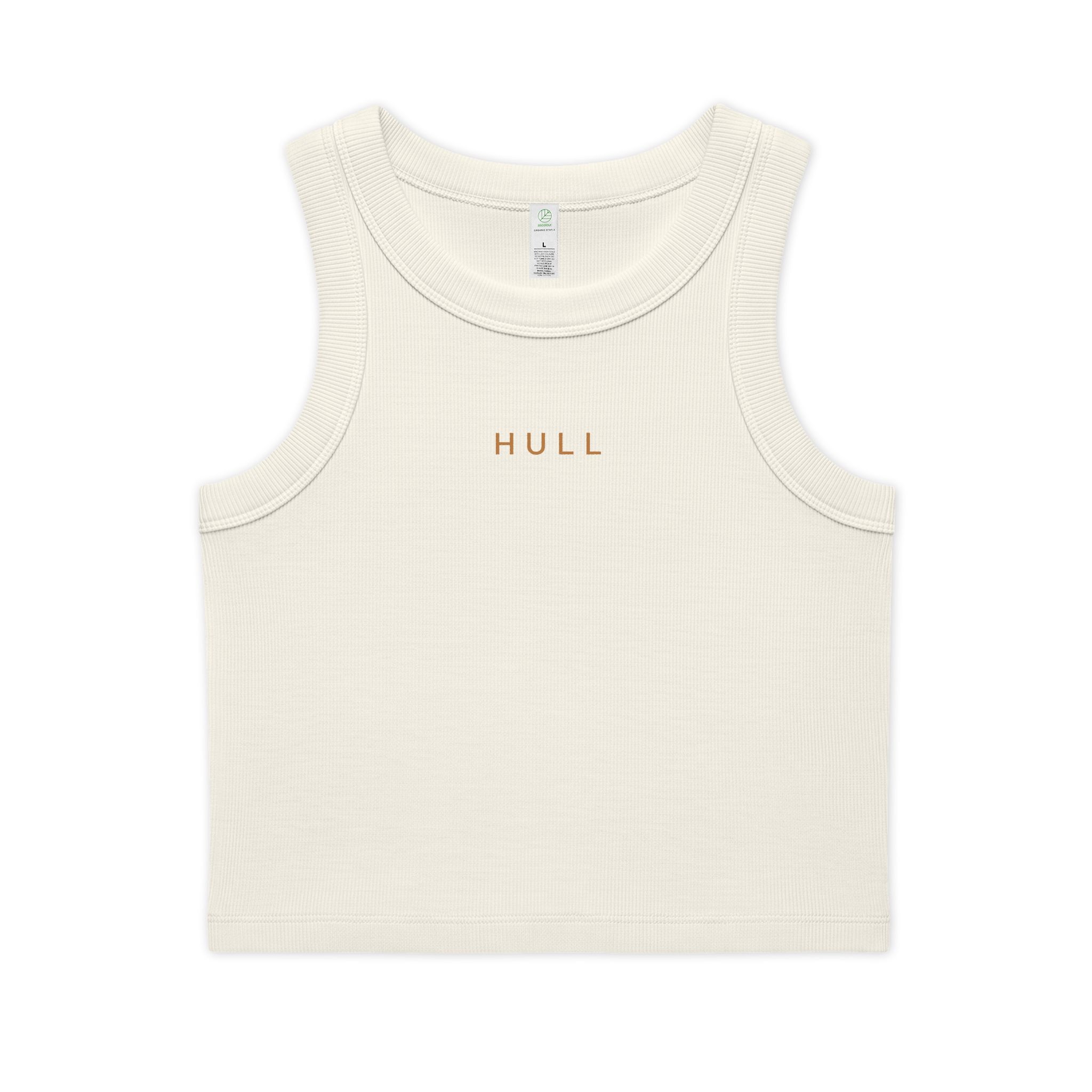 Ecru HULL Premium Women's Ribbed Cropped Tank
