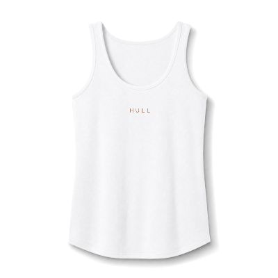 White HULL Core Women's Cotton Tank